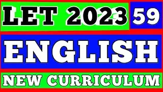 ENGLISH MAJOR NEW CURRICULUM  (LICENSURE  EXAMINATION  FOR  TEACHERS)  LET  2023  FINAL COACHING