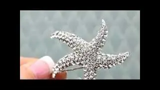 Rhinestone Starfish Hair Clip by Hair Comes the Bride