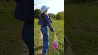 Blue faux fur bucket hat. Blue with white fluffy hat. Bright shaggy hat.