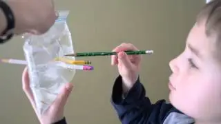 Fun Trick:  Stick a pencil through a plastic bag of water