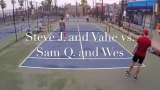 ATP Tennis Pros Sam Querrey and Steve Johnson play POP Tennis - Set 1