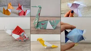 8 Amazing Origami Animals 🦊🦢 &ndash; Easy Paper Folding Tutorial for Beginners