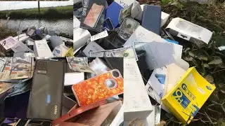 Riding a motorcycle, looking for an abandoned phone, found an OPPO a54 and lots of money, good luck