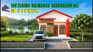 Desain Rumah 6x6 Meter ~ 2 Kamar Tidur.