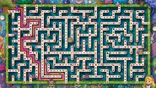 Maze Game Challenge | Solving Alice's Adventures in Wonderland Maze Puzzle Animated  Solution