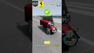 💥 100 SPEED BUMPS vs THE IMMORTAL CAR! 😱 (It Survived The Impossible!) #beamngdrive