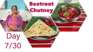 Day 7 Beetroot Chutney 30 days 30 South Indian Veg Side Dish Recipes   For Idli/Dosa/Chappathi