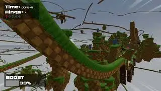 Badnik Framework (Godot) - Sonic Frontiers Cyberspace 2-1 2.5D test