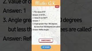 Maths G.K. #maths #gk #mathsgk