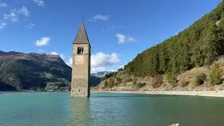 Reschensee in S&uuml;dtirol / 4K Video