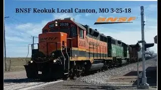 HD: BNSF Keokuk Local at Canton, MO 3-25-18