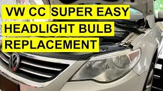 Супербыстрая замена лампы фар на VW Volkswagen CC 2008-2016 — без инструментов