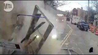 Video the moment the Bronx building collapsed