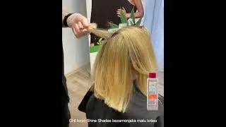 Matu krāso&scaron;ana, izmantojot jauno CHI Bleach&Shine balinā&scaron;anas pulveri un ķemmi &scaron;ķipsnu atdalī&scaron;anai