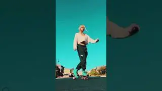 Made this dance in my skates to Rema&rsquo;s Calm Down #rollerdance #rollerskating