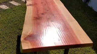 8ft Redwood Live Edge Rustic Contemporary Bar Top