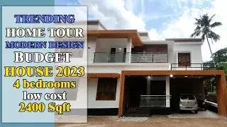 HOME Tour malayalam | Trending Modern house design | 2400 sqft 4Bhk modern house | Home tour
