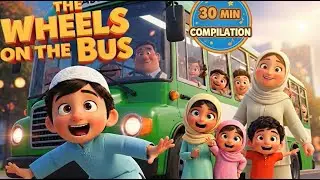 New Islamic Wheels on the Bus   Allahu Akbar, Bismillah & Alhamdulillah   Muslim kids