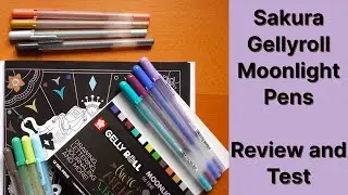 Sakura Gelly Roll Moonlight Pens - Unboxing, Test and Review
