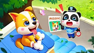 Baby Panda Policeman - Help Officer Kİki and Solve the Lost Puppy Case - Babybus Games