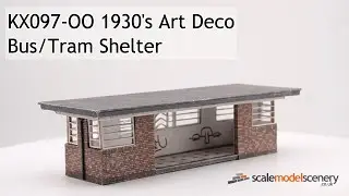 KX097-OO 1930's Art Deco Bus/Tram Shelter - OO Scale Kit from Scale Model Scenery