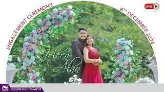 Engagement Ceremony  of JOLEEN - ALAN : Watch LIVE by #NelsonPhotographyMangalore