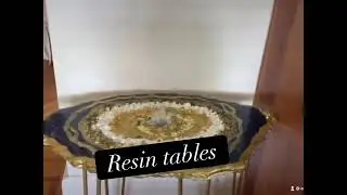 1.Phalo Geode table.2. Epoxy Resin table I added a Blue Healing crystal black table 3. Rustic table