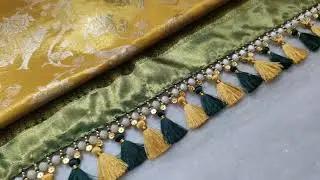 Saree Kuchu tassels design using stone ring beads || grand Bridal Heavy Design || smart art & crafts
