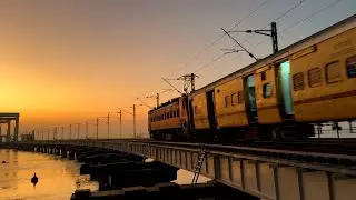 Rameshwaram Chennai Egmore Boat Mail entering Pamban Bridge with AJJ WAP 4 !!