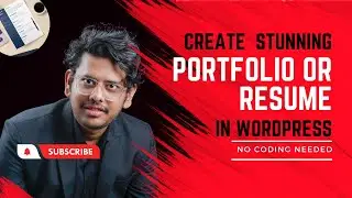 Create Your Stunning Portfolio or Resume Website in WordPress | Free | No Coding | Hindi Tutorial