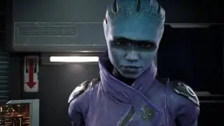 Peebee's 0 gravity chamber scene. Flirt option. Mass effect andromeda