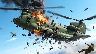 2 Minutes Ago! 7 Russian CH-47D Helicopters Carrying 80 North Korean Generals Destroyed by the US