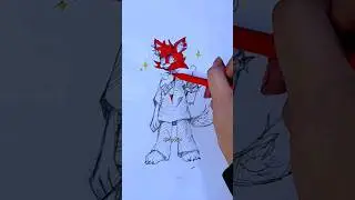 Drawing Foxy Five Nights at Freddy's #shorts #youtubeshorts #viral #drawing #fnaf #foxy #art #fyp