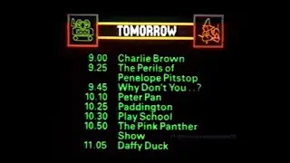 BBC1 continuity / start of Play School, 3/1/1985 (flickering images)