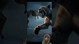 Smilodon Populator vs Wolf Pack - आखिर कितने भेड़िए इस दैत्य को हरा पाएंगे? #shorts#factlinker