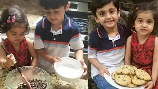 kids having fun Baking Chocolate Chip Cookies | Toddlers Baking