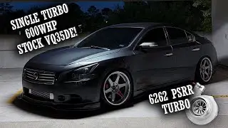 STOCK VQ35DE MAXIMA NEARLY MAKING 600WHP WITH A SINGLE TURBO!