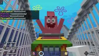 I WENT ON A ROLLERCOASTER IN GLOVE WORLD IN MINECRAFT SPONGEBOB
