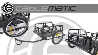 Remolque de bicicleta para carga de 60 Kg plegable distribuido por CABLEMATIC ®