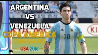 [HD] Argentina vs Venezuela Copa America 2016 19/06/2016 Fifa 16 1080p60
