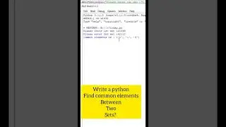 How to find common elements between ✌Two sets in python. 