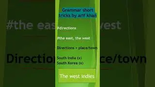 use of Article with directions |Unknown facts of Articles A, An, The  #basicenglish #englishgrammar