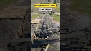 Churchill crosses trench in Warthunder vs Real.#warthunder