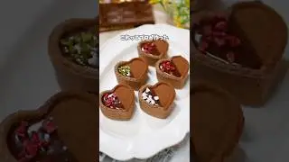 Heart-shaped raw chocolate tart for Valentine's Day (wrapped) #Valentine #recipe #easyrecipe #hom...