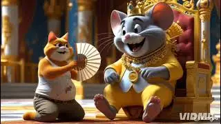 The Orange Cat Servant and the Gray Mouse King| AI animation | AI Cat