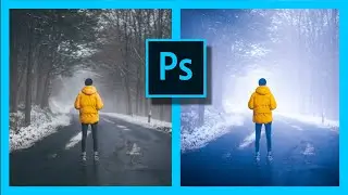 Foggy Winter Color Grading Effect | Short Photoshop Tutorial #adobe #photoshop #graphicdesign