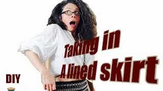 Simple Way to Alter a Lined Skirt - You've GOT to See This! #alterations #beginners #tutorial