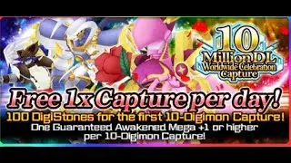 [+3500 Digistone] 10 Million Download Worldwide Celebration Capture l Digimon Links