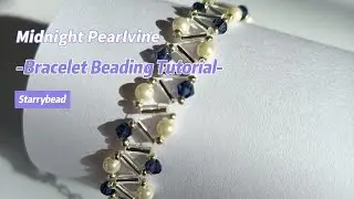 Midnight Pearlvine Bracelet Beading Tutorial | Elegant DIY Jewelry #beadingtutorials