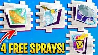 NEW! FORTNITE *FREE* EXCLUSIVE SPRAYS.! (Comet, Stay Smooth, Play To Win)